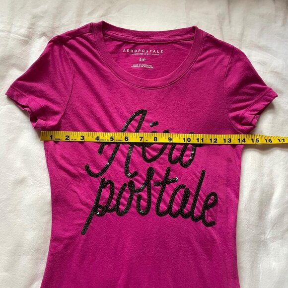 Pink Sequin Aero Baby Tee - Picture 4 of 6